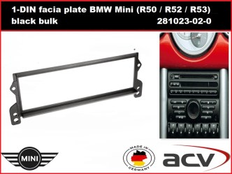 ΠΛΑΙΣΙΟ ΠΡΟΣΘΗΚΗ ΠΡΟΣΟΨΗ R/CD ACV Made in Germany Mini COOPER 8/’01 > (BMW) R51 R52 R53 53.029 (11.240)